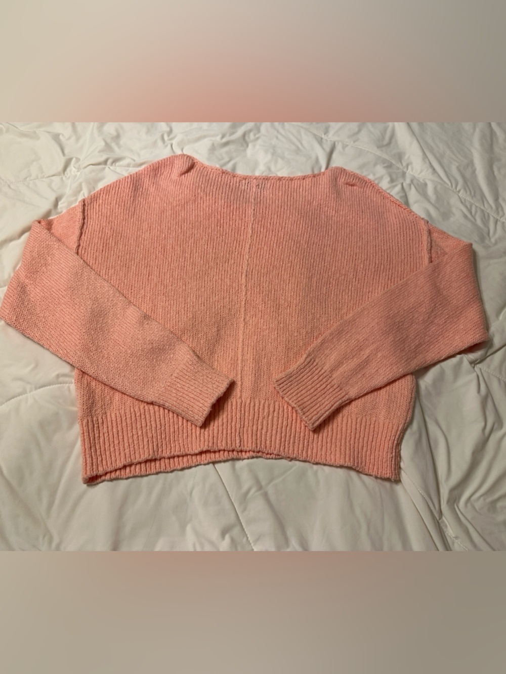 Evereve Naia Soft Off-Shoulder Pullover Women's Sweater in Peach - Size S - Picture 6 of 12
